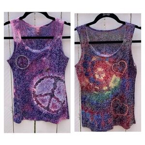 COPPER KEY tie dye tank‎ tops
